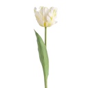 Deko Ast mit Blumen Weiß Grün 61 cm
