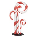 Decorazione Natalizia bastoncini di zucchero Bianco Rosso 24x11x46 cm