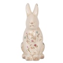 Decoration Statue Rabbit Beige Pink 16x12x28 cm