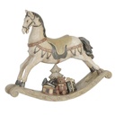 Image de décoration de Noël cheval à bascule Blanc 22x5x19 cm
