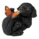 Deko Hund Schwarz 14x9x10 cm