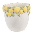 Pot de fleurs d'intérieur Blanc Jaune Ø 20x19 cm