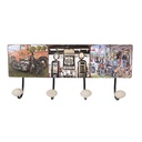 Wandgarderobe Schwarz 40x7x18 cm