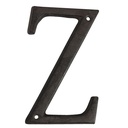 Iron Letter Z Brown 8x1x13 cm