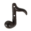 Wall Coat Rack Music Note Brown 8x3x9 cm