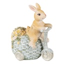 Image de décoration des Lapin Marron Bleu 11x8x13 cm