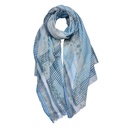 Foulard Donna Stampato Blu 70x180 cm