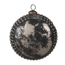 Palla di Natale Nero Grigio 15x6x15 cm