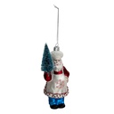 Ciondolo Decorativo Babbo Natale Rosso, Blu 9x5x16 cm