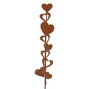 Decorazione Cuori Marrone 6x1x28 cm