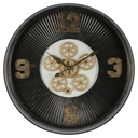 Wanduhr Schwarz Ø 61x11 cm / 1xAA / 1xC