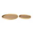 Plats de service (set de 2) Marron Ø 40x3 / Ø 31x3 cm