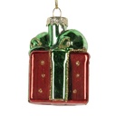 Weihnachtsanhänger Rot Grün 4x4x6 cm