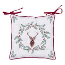 Cuscino Sedia Bianco, Rosso 40x40x4 cm