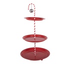 Alzatina 3 Livelli Rosso Bianco Ø 35x64 cm