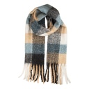Foulard Donna Beige Blu 38x200 cm