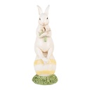 Décoration des Lapin Blanc Vert 7x7x19 cm