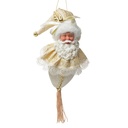 Anhänger Weihnachtsmann Beige Goldfarbig 8x8x35 cm