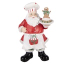 Décoration de Noël Père Noël Rouge Blanc 9x7x16 cm