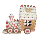 Decoratie locomotief met LED 21x12x17 cm