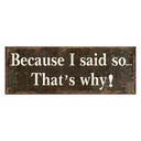 Text Board Brown, White 36x1x13 cm