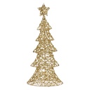 Christmas Decoration Christmas Tree with LED Gold colored 30x10x61 cm / 3xAA