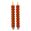 Kaars met LED set van 2 Ø 3x25 cm / 2xAAA