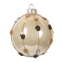 Weihnachtskugel Beige Ø 8x8 cm
