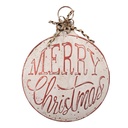 Textschild Beige Rot 40x4x53 cm