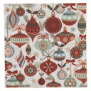Papierservietten Weiß Rot 33x33 cm (20)