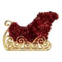 Decorativo Slitta Rosso Color oro 11x5x14 cm