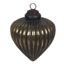 Weihnachtskugel Schwarz, Goldfarbig Ø 20x20 cm
