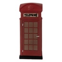 Night light Telephone booth LED Red Brown 10x10x23 cm
