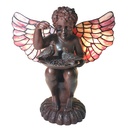 Tiffany Tischlampe Engel Mehrfarbig 33x21x33 cm E14/max 2x25W