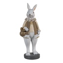 Decoration Statue Rabbit Beige, White 10x8x25 cm