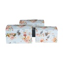 Set di valigie decorative da 3 Blu 30x20x20 /26x18x18/22x15x15 cm