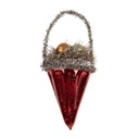 Palla di natale Rosso Color argento Ø 7x10 cm