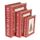 Scatola immagazzinaggio Rosso Bianco (3) 27x22x7 / 22x17x6 / 17x12x4 cm