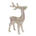 Christmas Decoration Reindeer with LED  Gold colored 34x13x53 cm / 3xAA