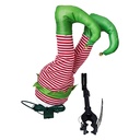 Decoration Elf Legs Red Green 35 cm