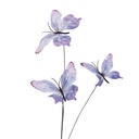 Deko Zweig mit Schmetterlinge Violett Rosa 10x10x65 cm