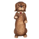 Deko Hund Braun Goldfarbig 23x19x47 cm