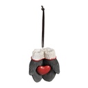 Moufles Pendentif Gris 8x5x9 cm