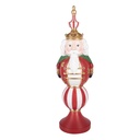 Décoration de Noël casse Noisette avec LED Rouge Blanc 17x16x57 cm / 3xAA