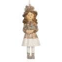Décoration pendentif Enfant Beige Rose 5x4x12 cm
