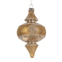 Weihnachtskugel Goldfarbig Silberfarbig Ø 7x13 cm