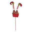 Décoration Noël Jambes d'elfe de Noël Rouge Vert 20x8x82 cm