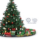 Décoration Train de Noël Vert Rouge 78x56x5 cm