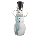 Christmas Decoration Snowman White Green 36x13x69 cm