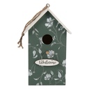 Birdhouse Green White 15x10x22 cm